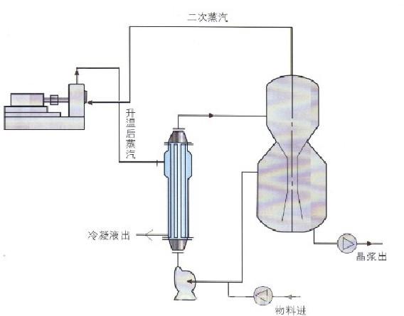 蒸發(fā)結(jié)晶器示意圖